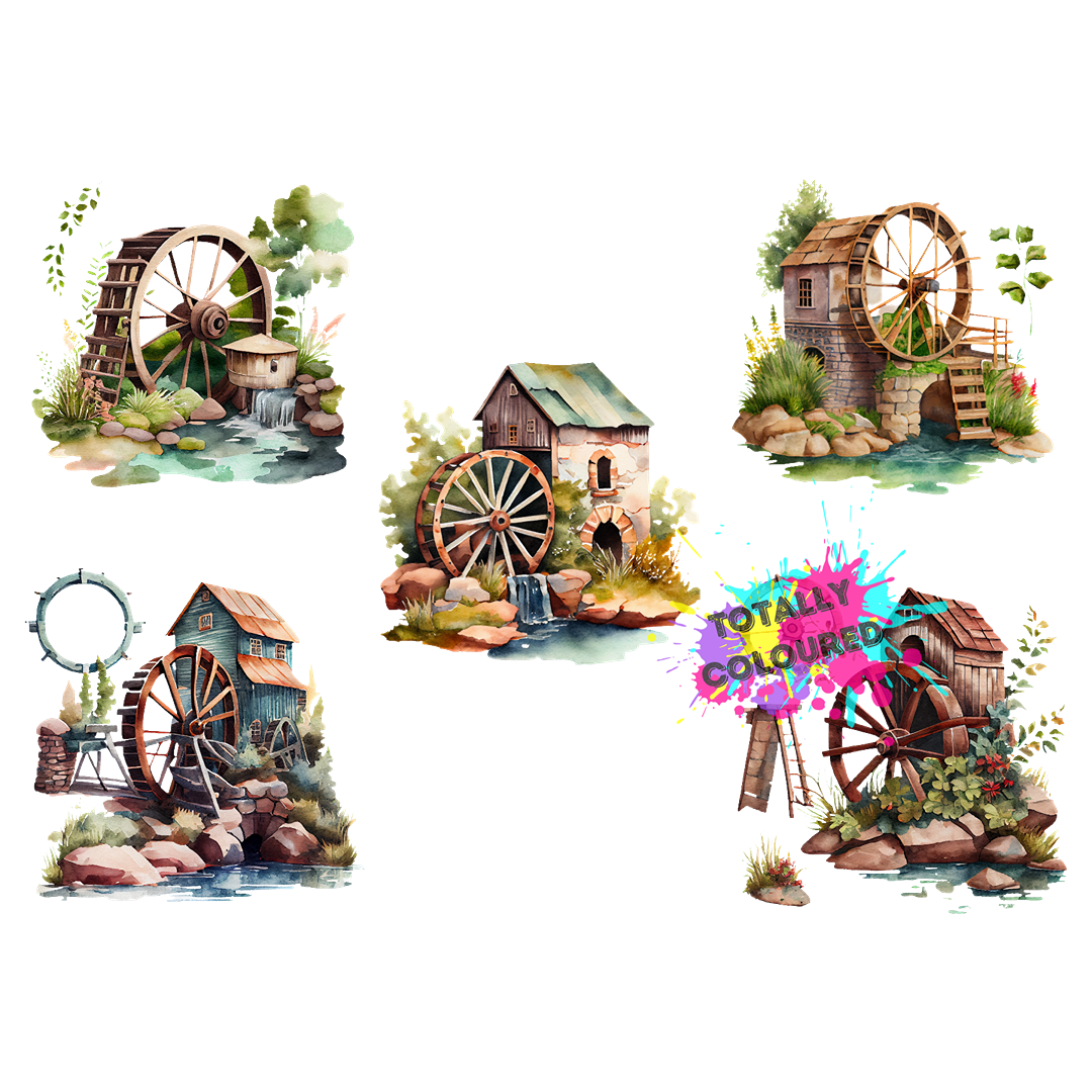 Water wheel 1 sticky sheet totally coloured