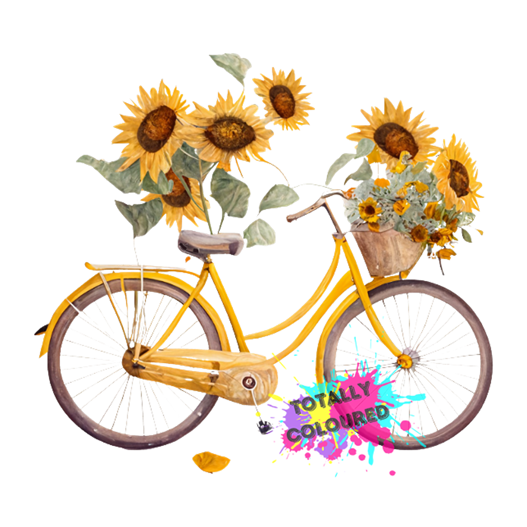 Sunflower bicycle 2 totally coloured