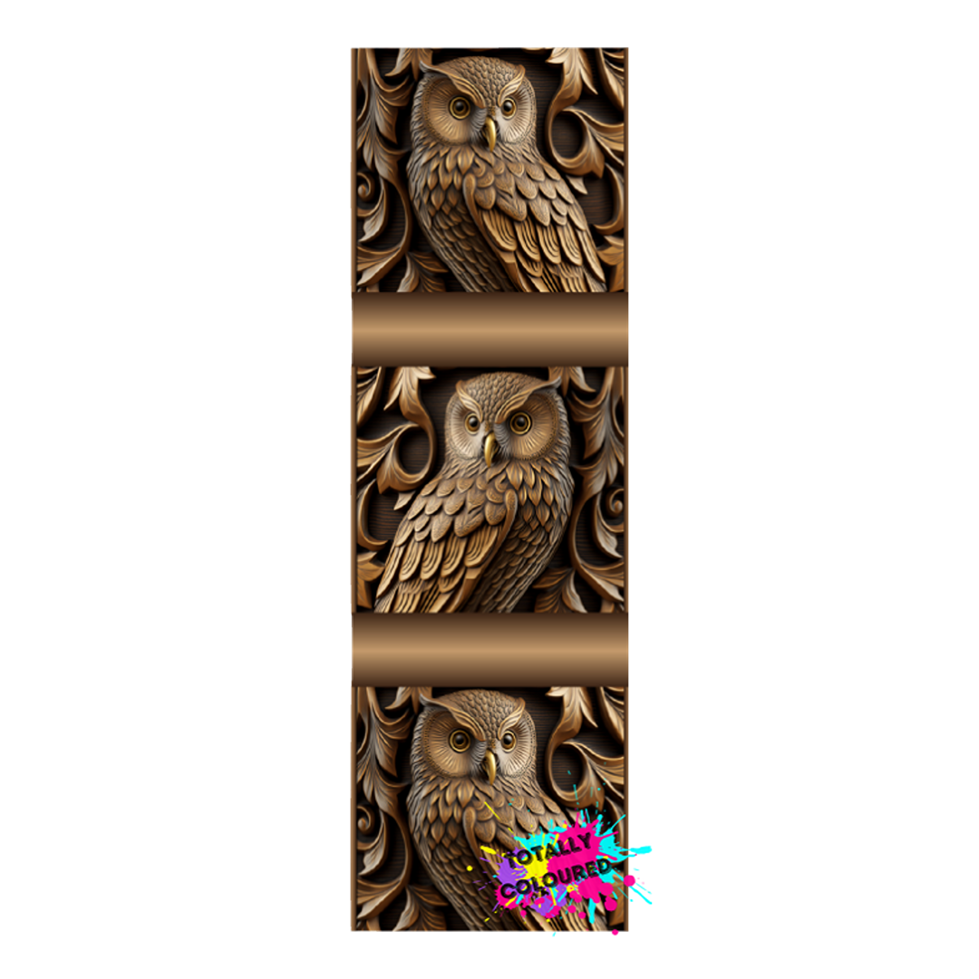 Carved owl 2 totally coloured