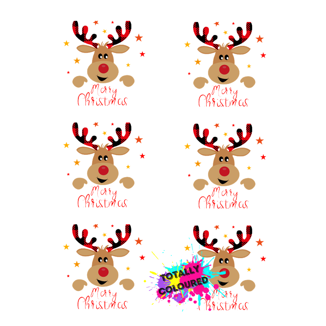 Tartan Reindeer Totally Coloured