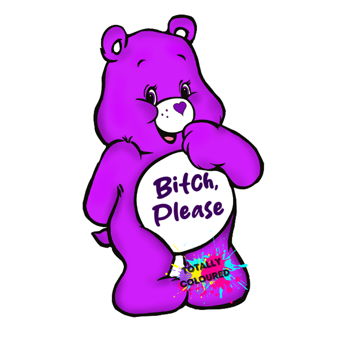 Swear Bear Bitch Please Key Ring Decal 