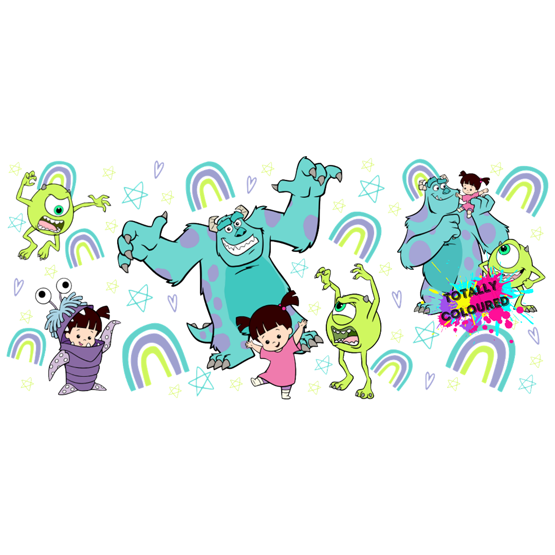 Monsters Inc UV DTF wrap Totally Coloured