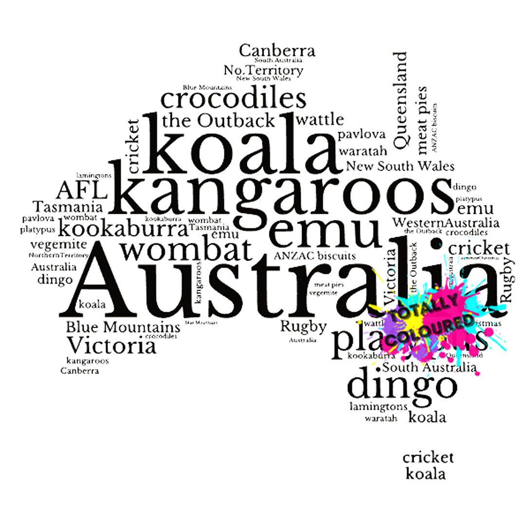 Koala Kangaroo Emu Totally Coloured