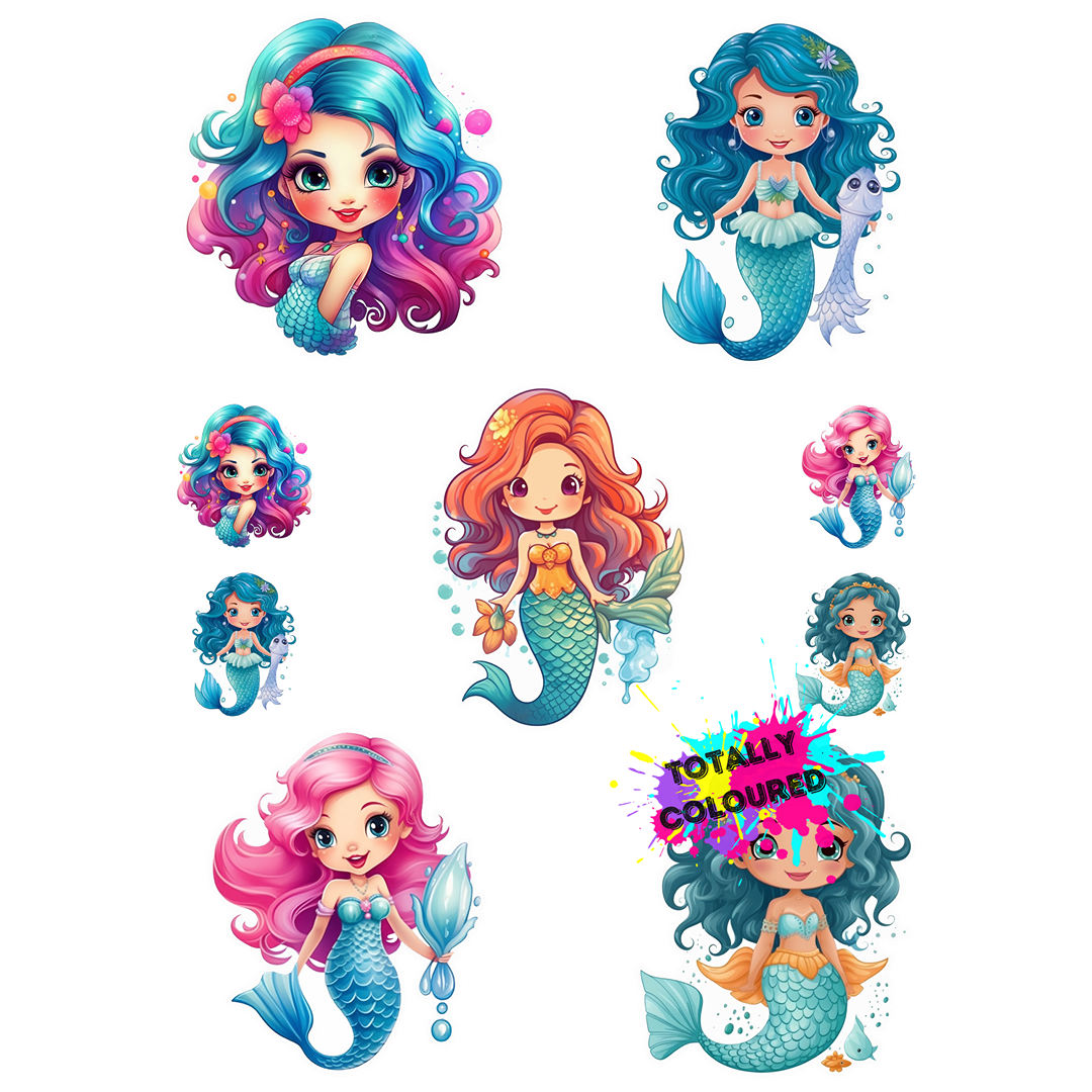Mermaids totally coloured