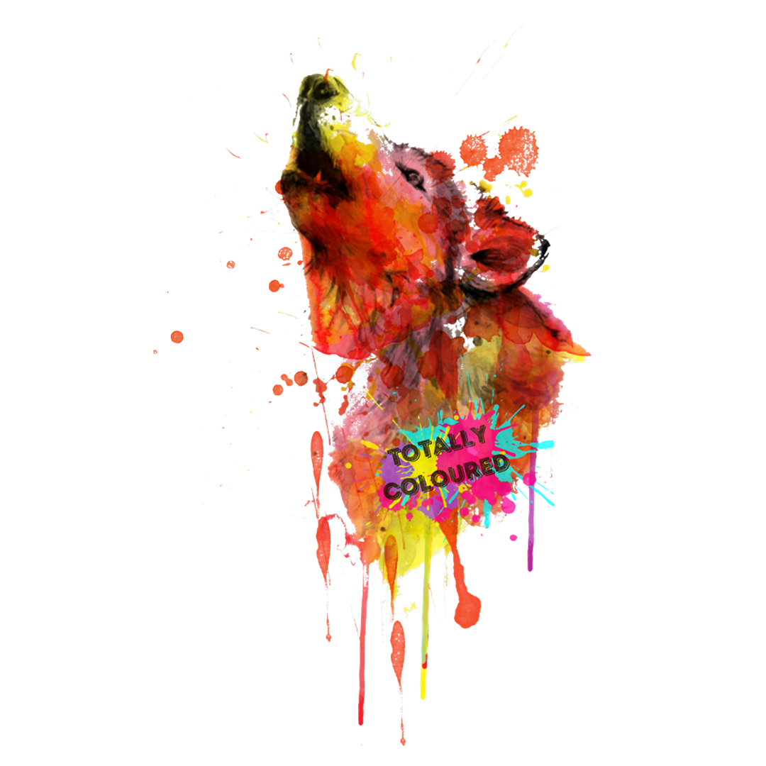 Water colour Wolf | Totally Coloured
