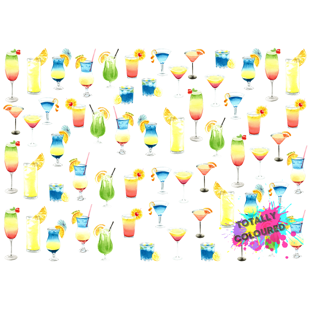 Cocktails 2 0 Sticky Sheet Totally Coloured