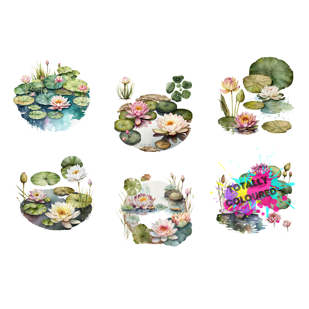 Lily Pond Sticky sheet | Totally Coloured
